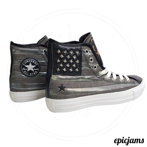 Converse Chuck Taylor Shoes Men\'s Size 7.5 American Studded Flag High-top New main image 5